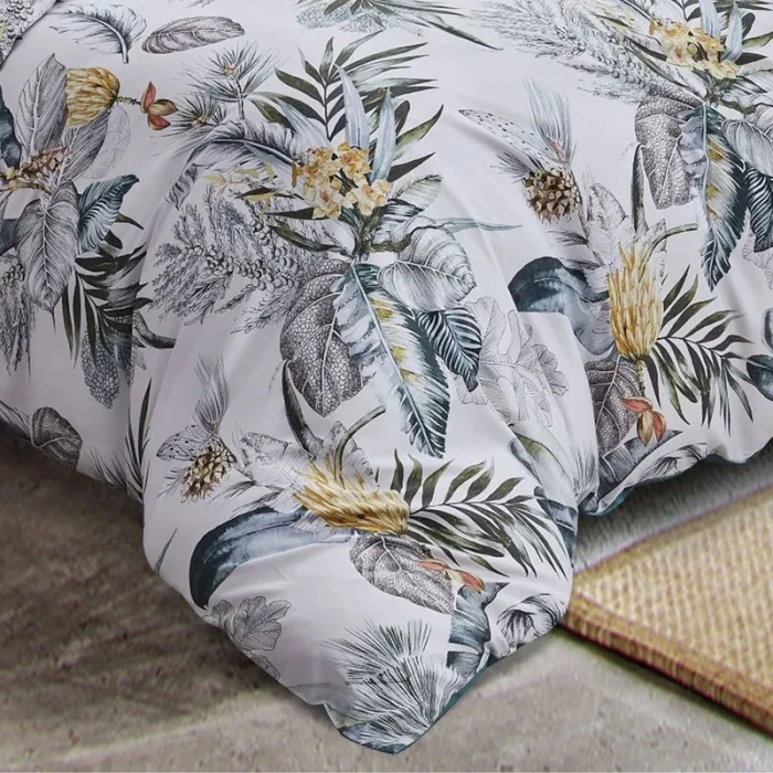 Cloud9 Design Ari Grey Tropical Duvet Cover