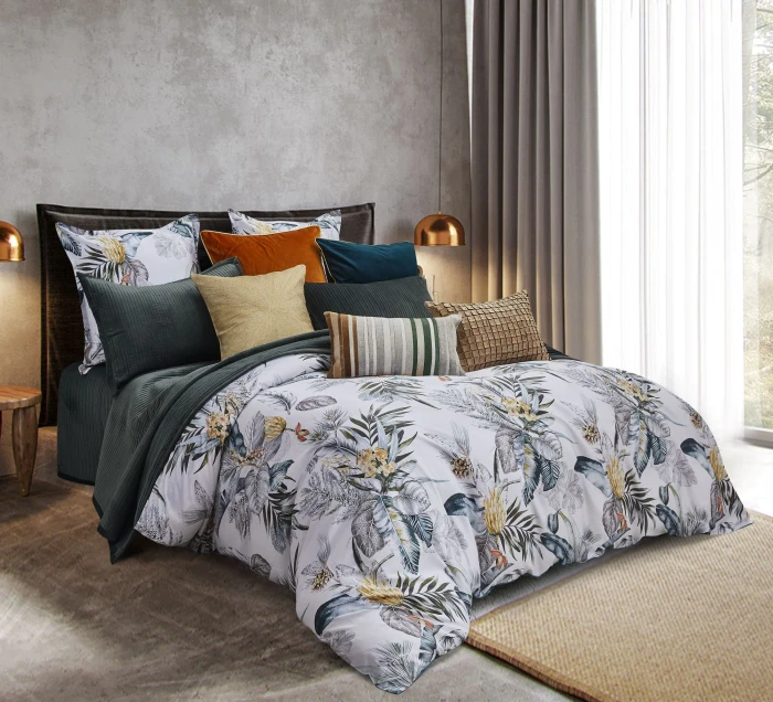 Cloud9 Design Ari Grey Tropical Duvet Cover