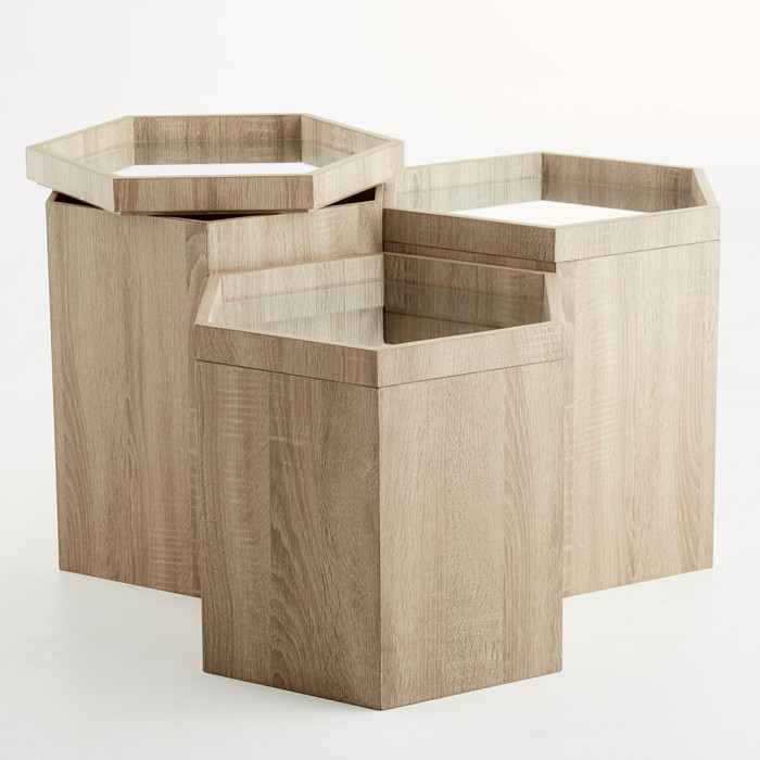 Cyan Design Honeycomb Tray Table Small in Oak Veneer