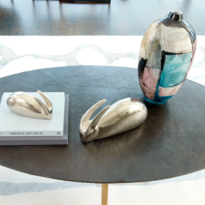 Cyan Design Quartette Cocktail Table in Bronze and Brass