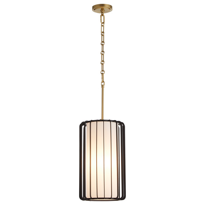 Cyan Design Tuxedo Pendant Small in Black and Aged Brass
