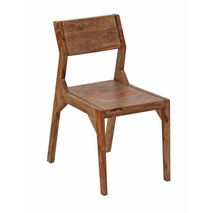 World Interiors - Acres Arlo Wood Dining Chair with Slanted Back in Brownstone