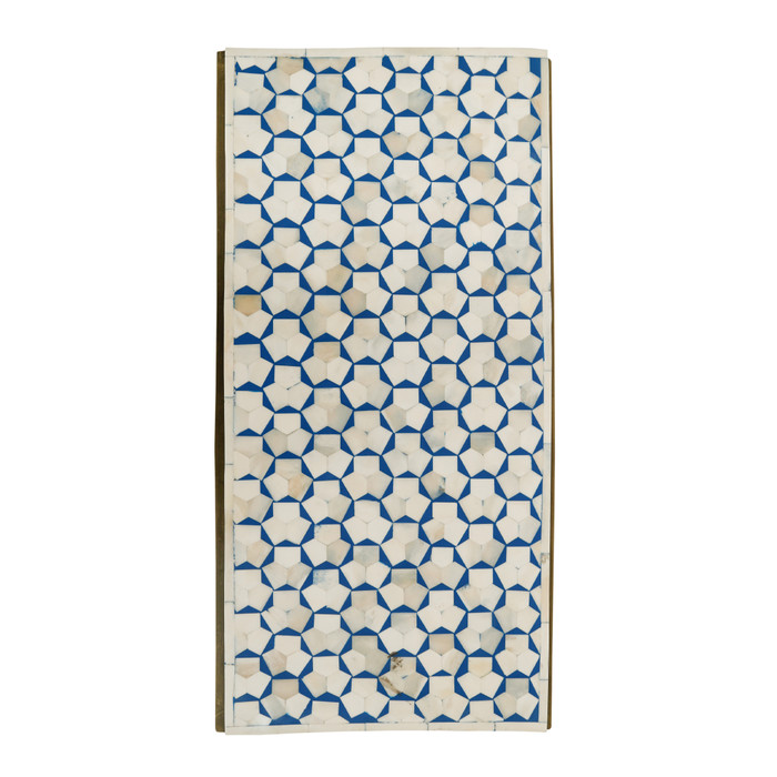 World Interiors - Alexandria 24" Side Table with Bone Inlay and Brass