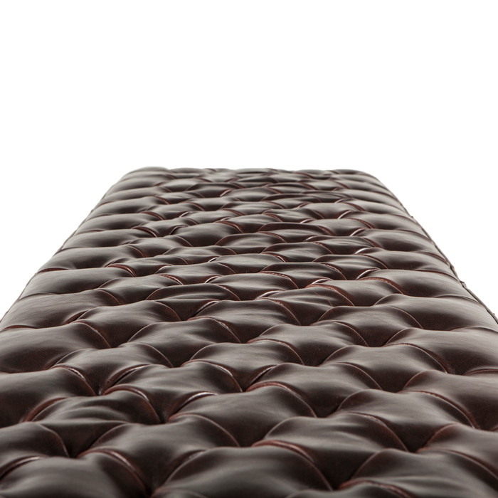 World Interiors - Arabella 79" Bench in Brown Leather