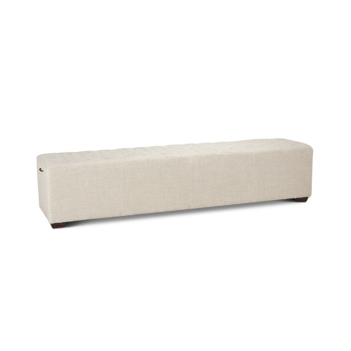 World Interiors - Arabella 59" Bench in Beige Linen