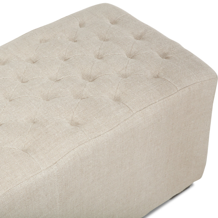 World Interiors - Arabella 59" Bench in Beige Linen