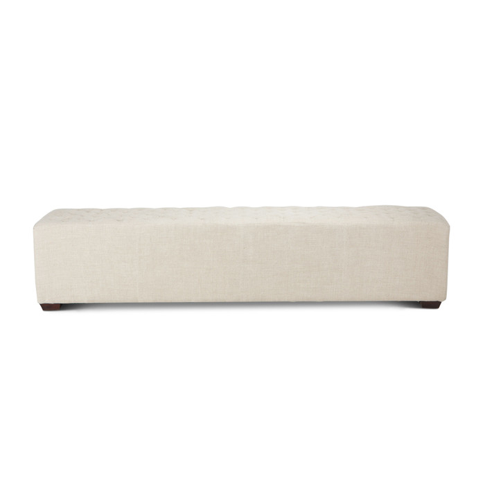 World Interiors - Arabella 59" Bench in Beige Linen