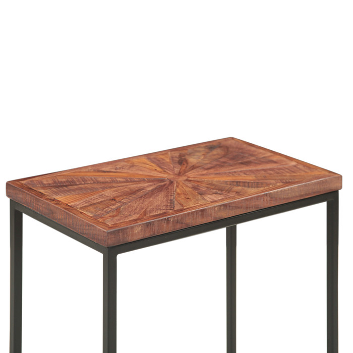 World Interiors - Astoria 20" Nesting Side Tables in Sunburst Brownstone