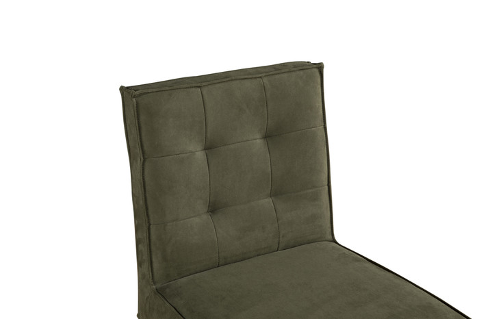 World Interiors - Aven Counter Chair in Green Eco-Suede with Dark Legs