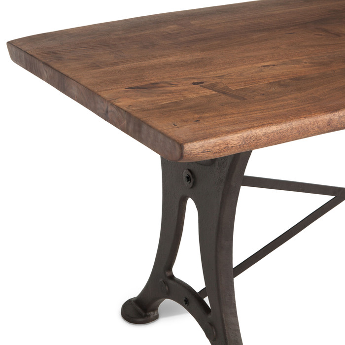 World Interiors - Blayne 72" Gathering Table in Live Edge Acacia with Walnut Finish