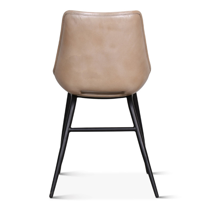 World Interiors - Brisbane Stanley Leather Dining Chair in Dusty Tan