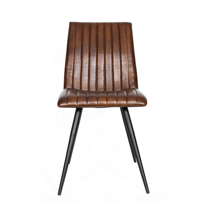 World Interiors - Brisbane Chelsea Dining Chair in Hand Washed Chestnut