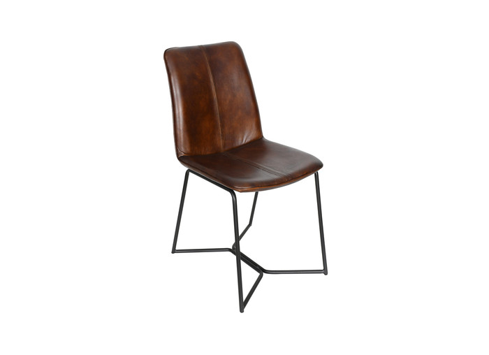 World Interiors - Brisbane Morgan Dining Chair in Hand Washed Chestnut
