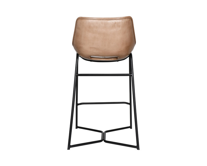 World Interiors - Brisbane Stanley Counter Chair in Antique Ivory Leather