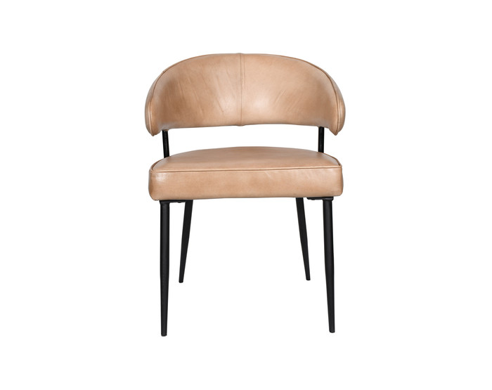 World Interiors - Brisbane Dover Armchair in Antique Ivory Leather