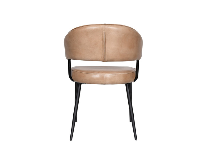 World Interiors - Brisbane Dover Armchair in Antique Ivory Leather