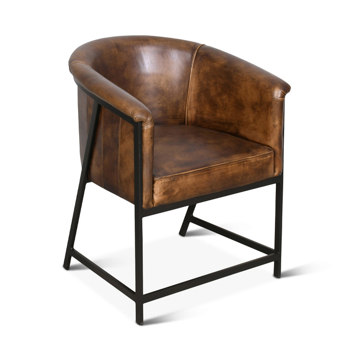 World Interiors - Brisbane Polo Armchair in Antique Whiskey Leather