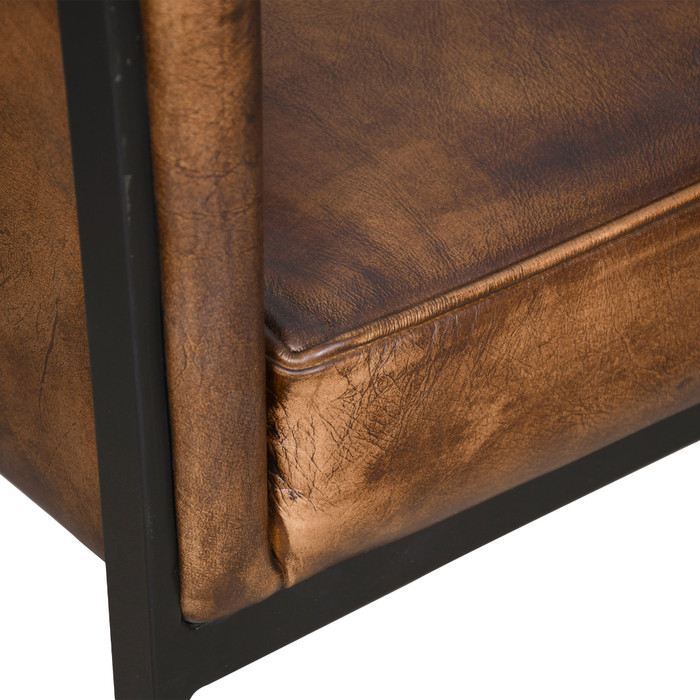 World Interiors - Brisbane Polo Armchair in Antique Whiskey Leather