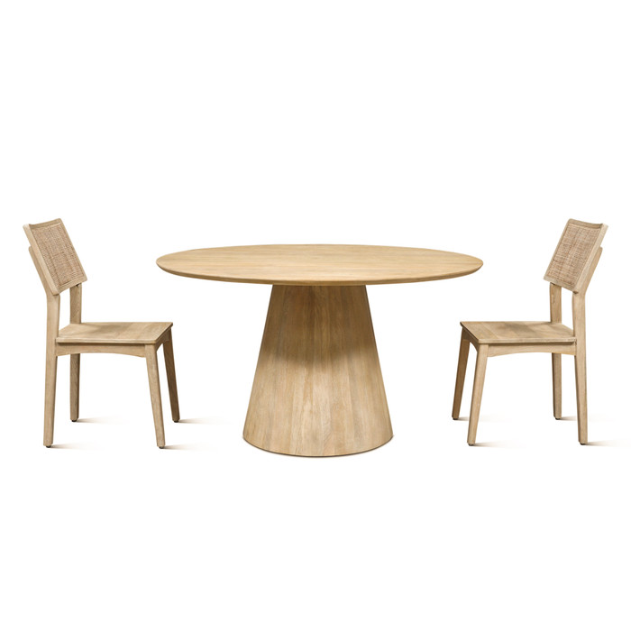 World Interiors - Calabasas 54" Dining Table in Natural White
