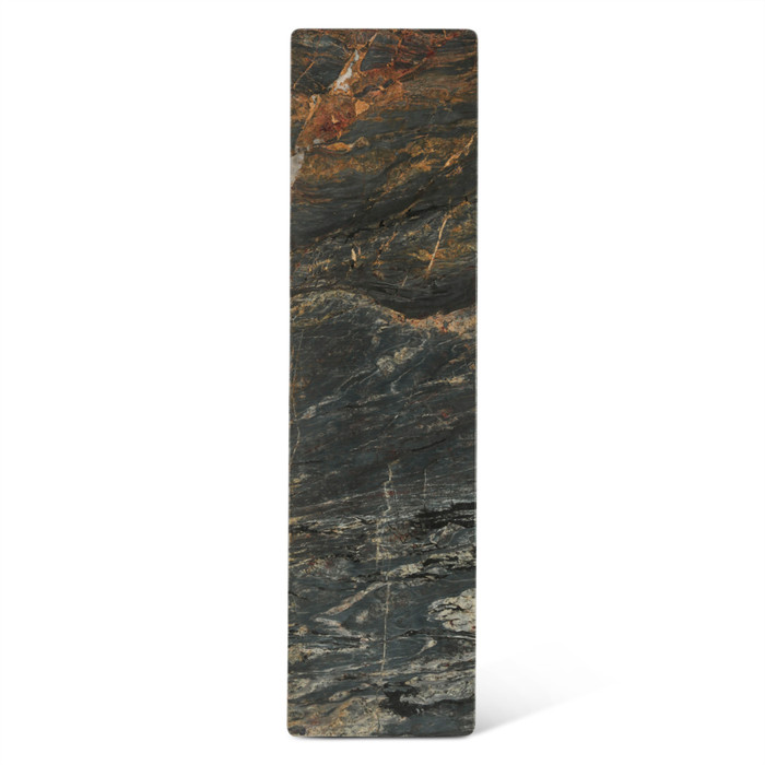 World Interiors - Caldera Console Table with Lava Marble and Dark Oak Base