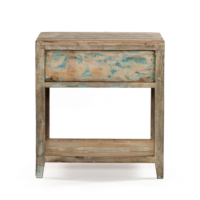 World Interiors - Cordoba Vintage Teal Night Stand
