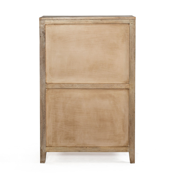 World Interiors - Cordoba Tall Chest in Reclaimed Wood with Vintage Teal Finish