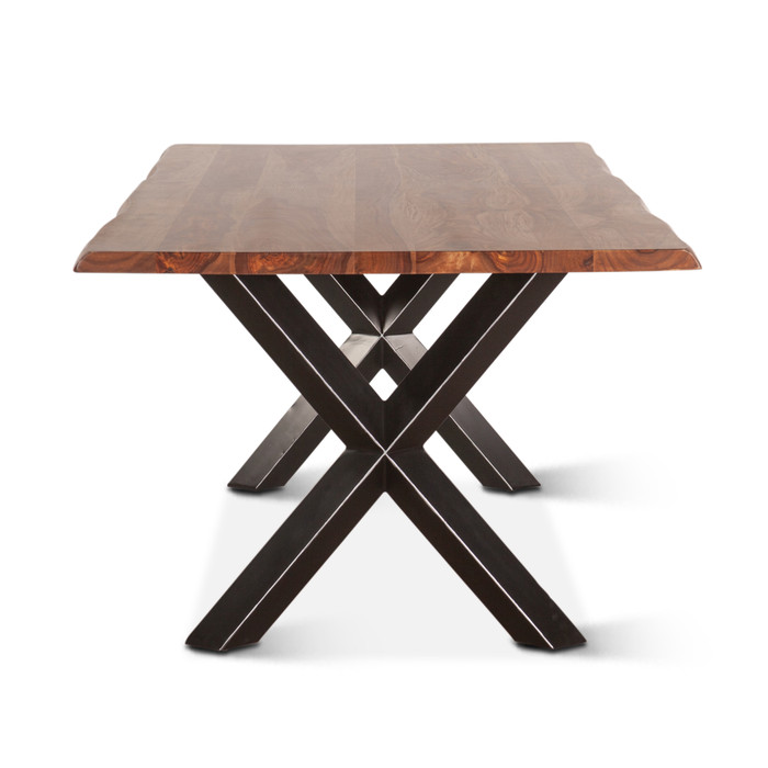 World Interiors - Elliston 80" Dining Table in Sheesham and Matte Black Iron