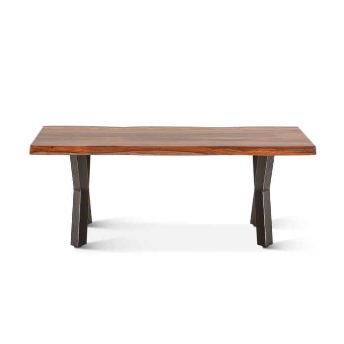 World Interiors - Elliston 46" Coffee Table in Sheesham and Matte Black Iron