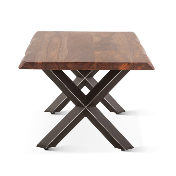 World Interiors - Elliston 46" Coffee Table in Sheesham and Matte Black Iron