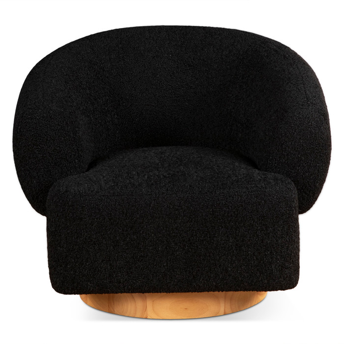 World Interiors - Florence Accent Chair in Black Boucle Fabric