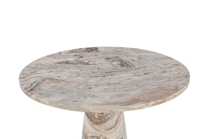 World Interiors - Giza 48" Round Dining Table in Brown Toronto Marble