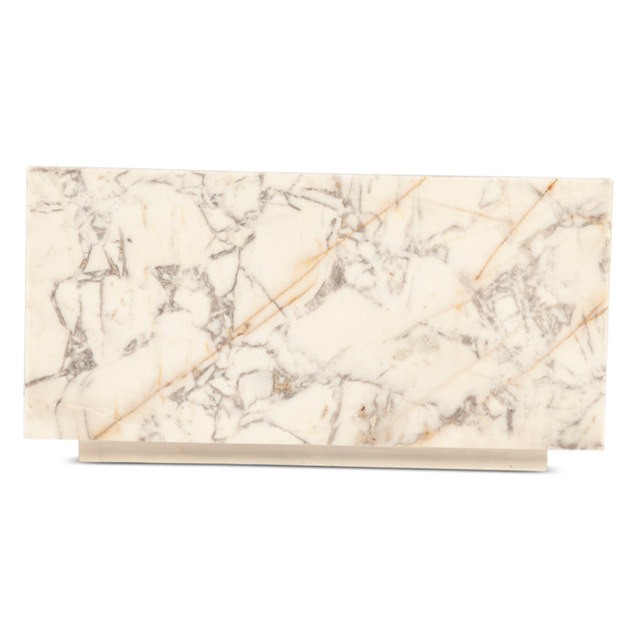 World Interiors - Giza 32" Drum Coffee Table in Alabaster Marble