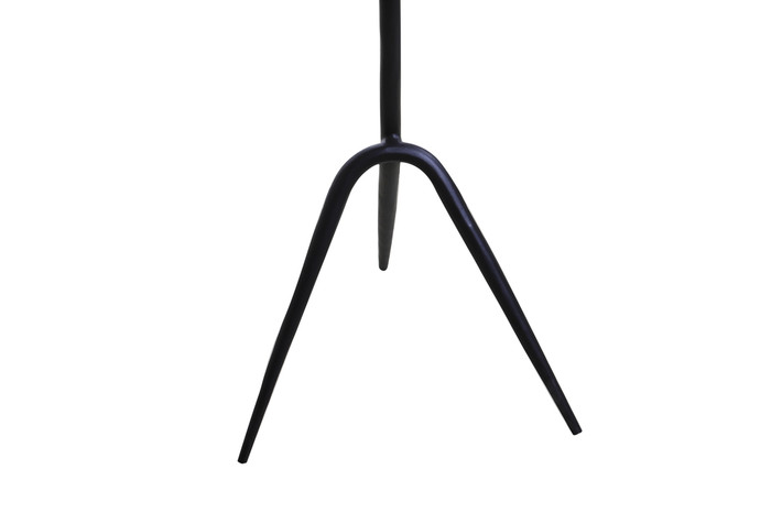 World Interiors - Glacier 18" Accent Table with Lava Marble