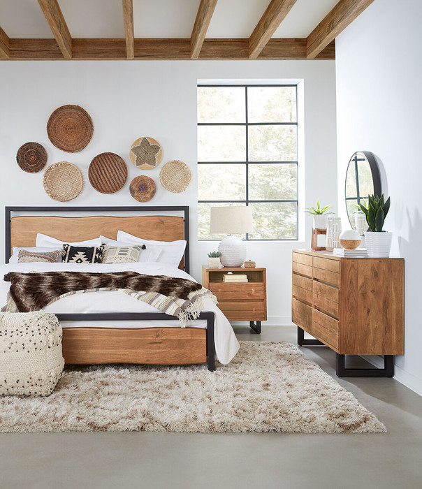 World Interiors - Glenwood Nightstand in Smoked Acacia