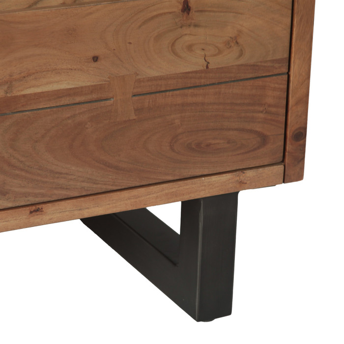 World Interiors - Glenwood 34" Tall Chest in Smoked Acacia