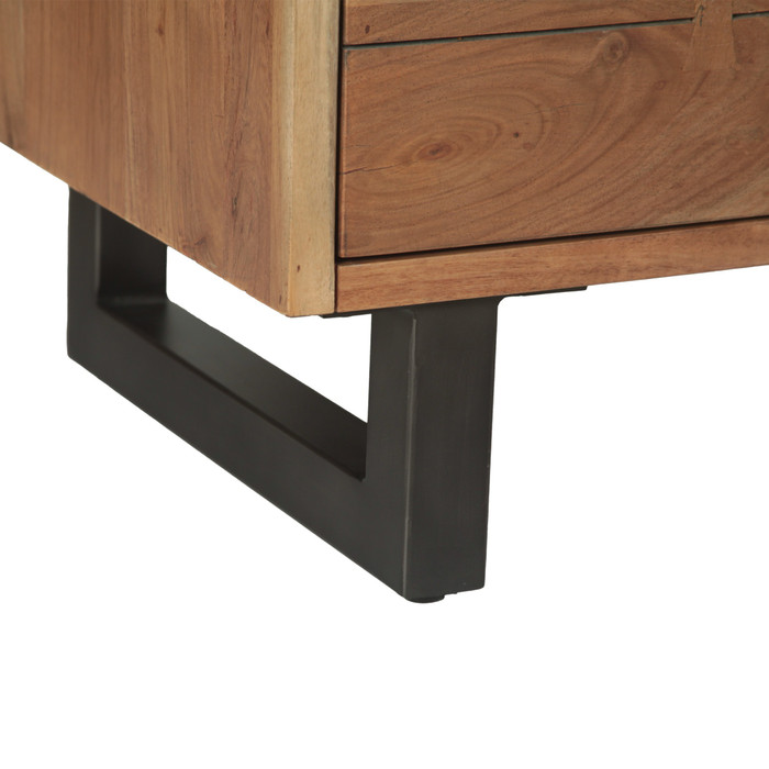 World Interiors - Glenwood 34" Tall Chest in Smoked Acacia
