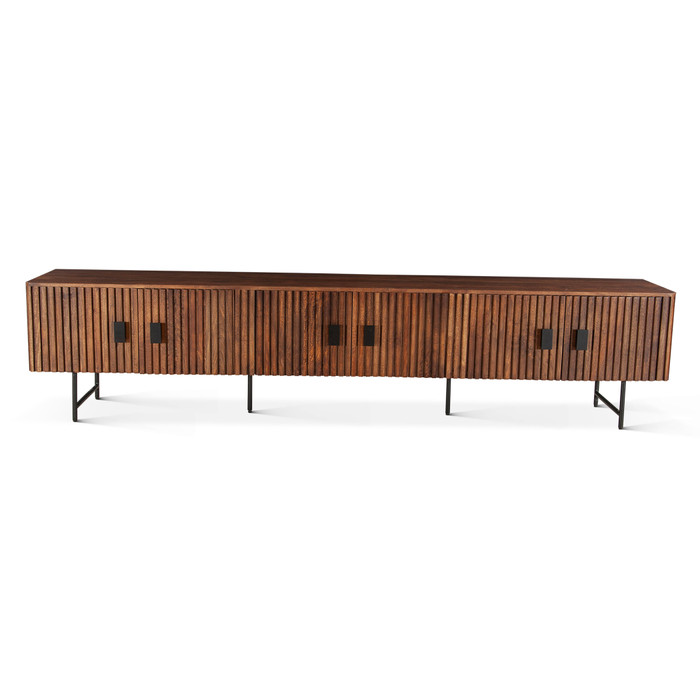 World Interiors - Halden 98" Plasma Cabinet Pecan Brown