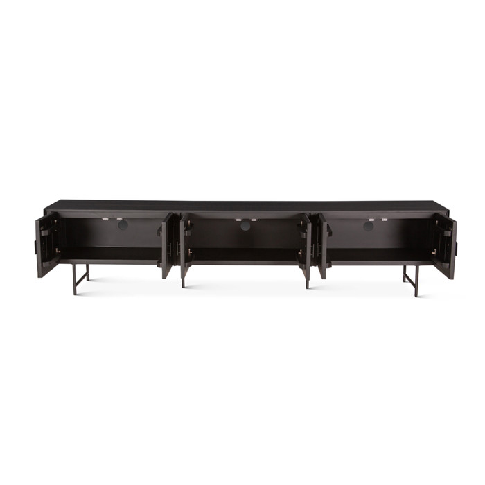World Interiors - Halden 98" Plasma Cabinet in Matte Black
