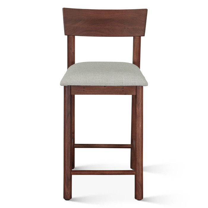 World Interiors - Hampton Upholstered Counter Chair in Walnut