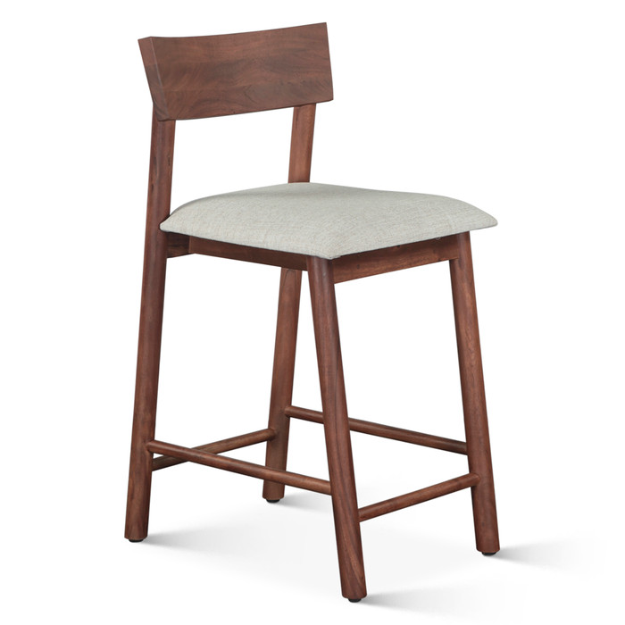 World Interiors - Hampton Upholstered Counter Chair in Walnut