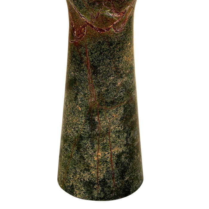 World Interiors - Harbor 18" Tall Side Table in Green Bidasar Marble