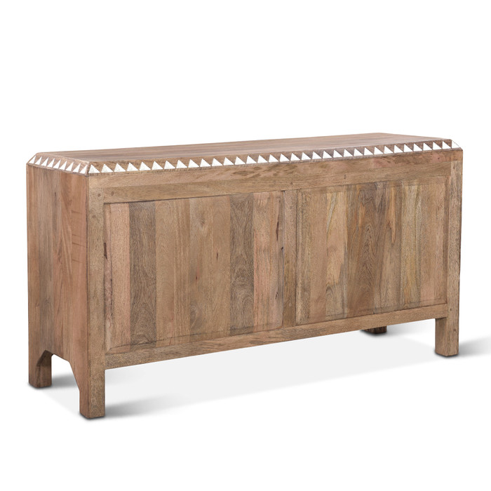 World Interiors - Haveli Dresser 61in Carved, Natural White