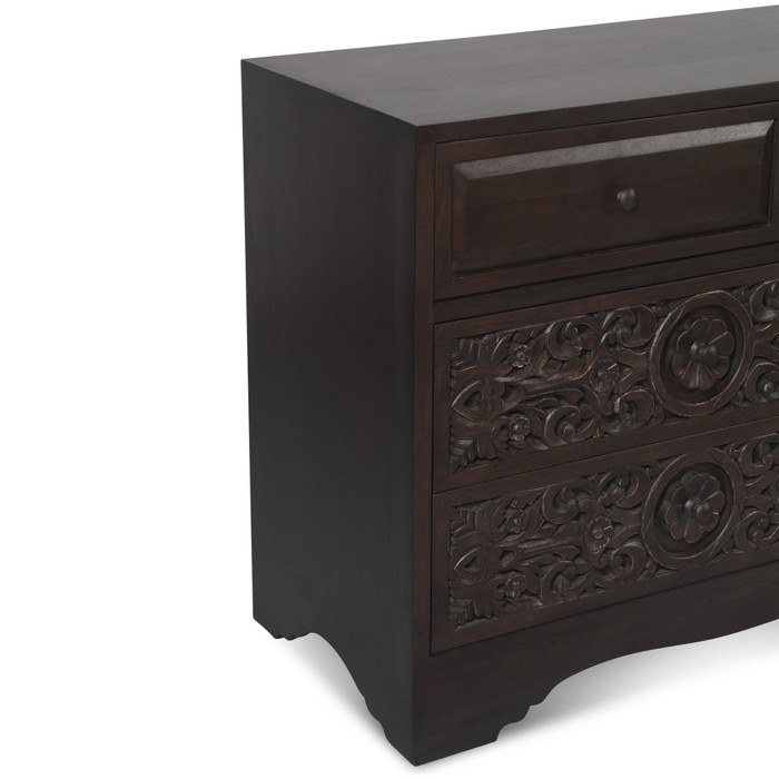 World Interiors - Haveli 71" Dresser with Plinth Base in Vintage Brown