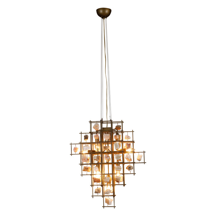 World Interiors - Heritage Pendant with Stone - Small