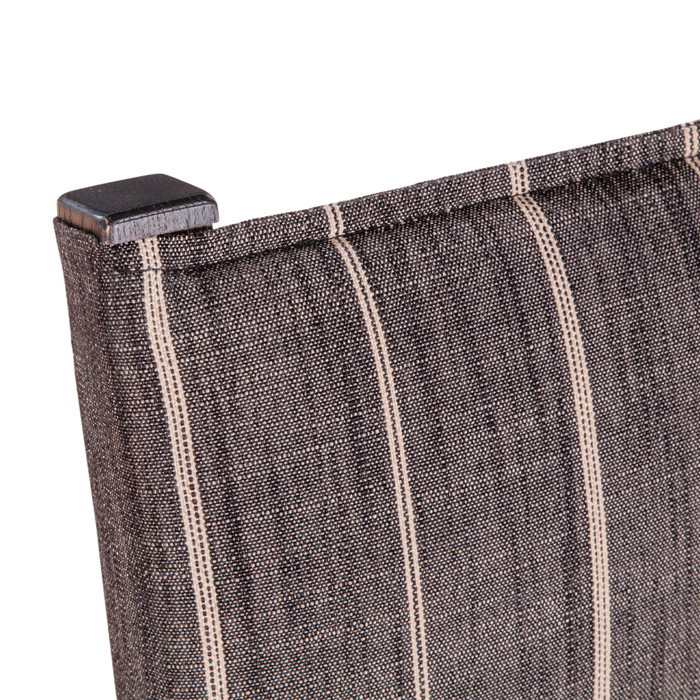 World Interiors - Lila Dining Chair in Black Leather and Linen