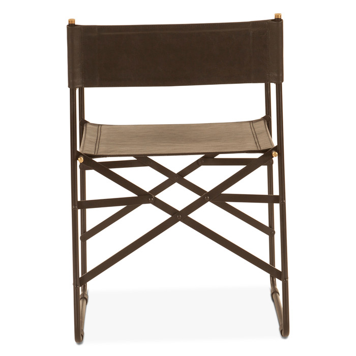 World Interiors - Lund 19" Director's Chair in Black Leather