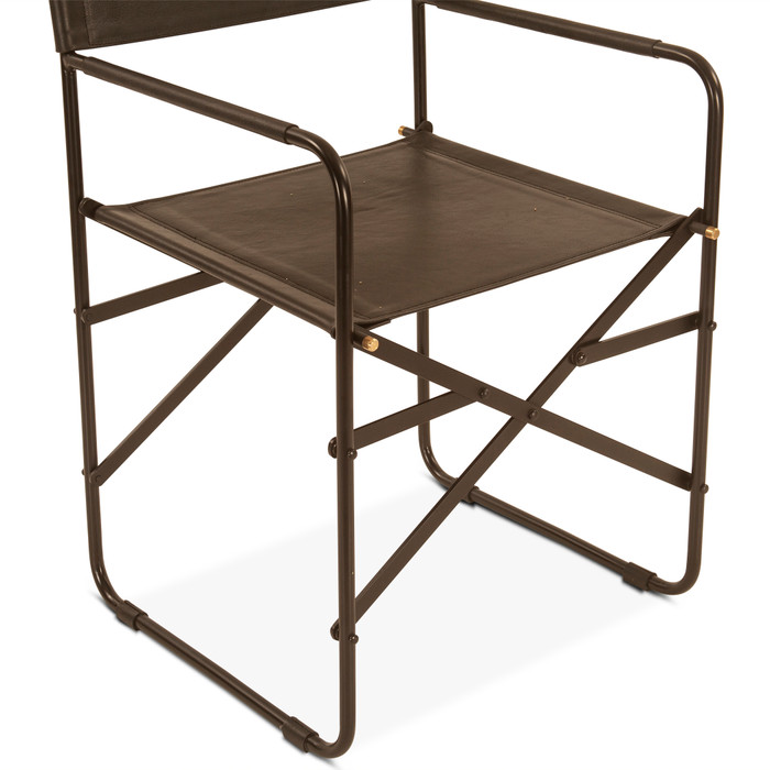 World Interiors - Lund 19" Director's Chair in Black Leather