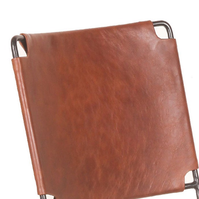 World Interiors - Melbourne Bar Chair in Tobacco Leather