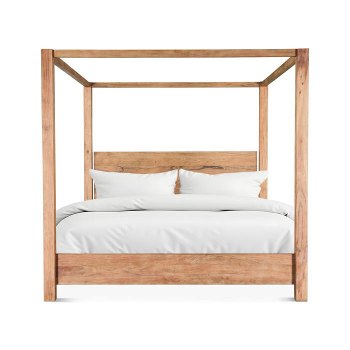 World Interiors - Mesa Canopy Queen Bed in Brushed Acacia