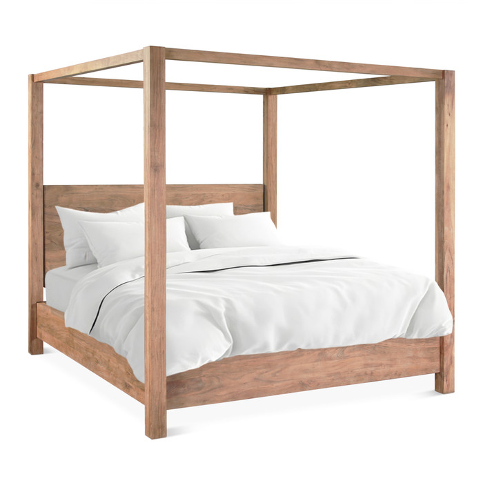 World Interiors - Mesa Canopy Queen Bed in Brushed Acacia